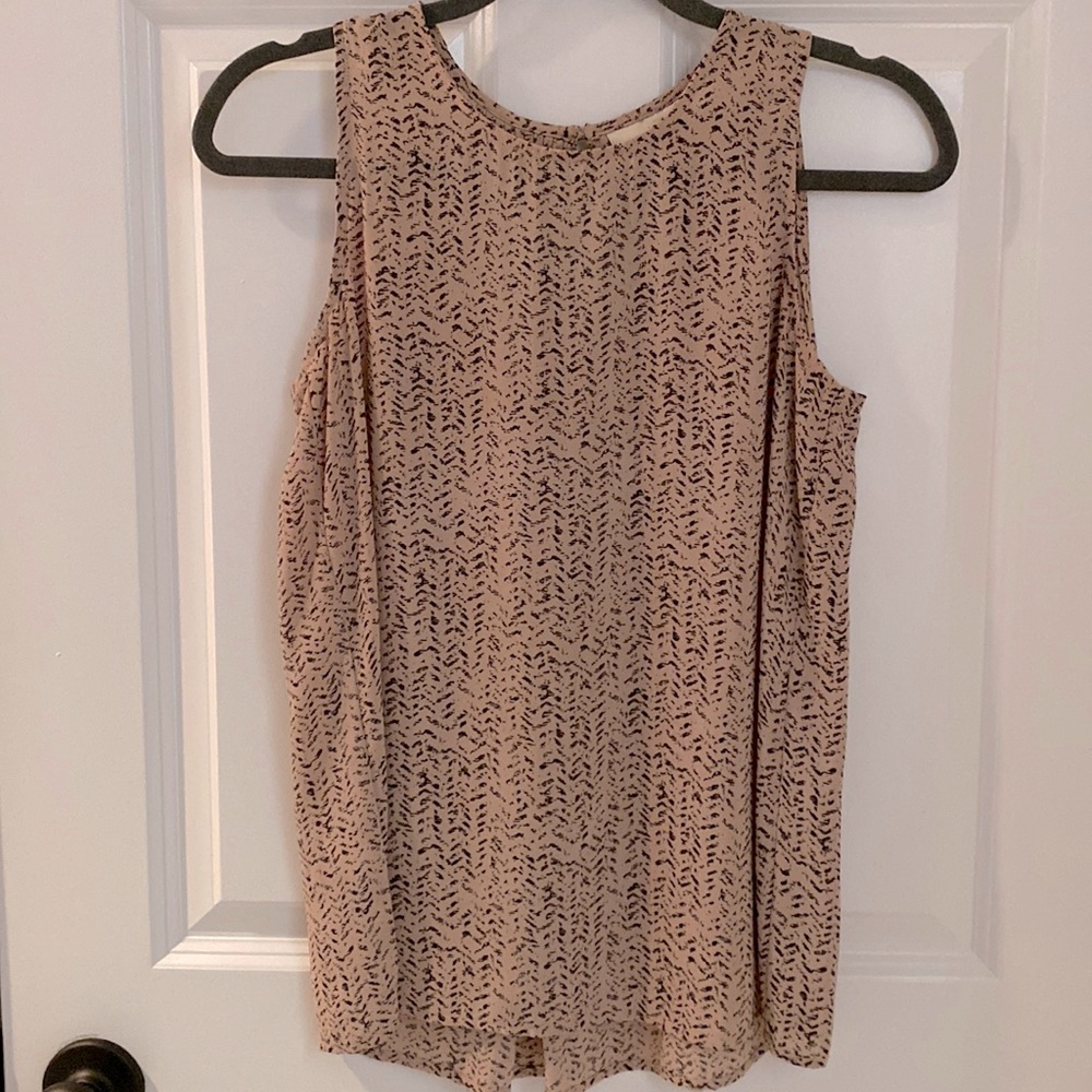 LOFT Sleeveless Printed Blouse